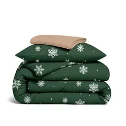 Дитяча постільна білизна фланель Cosas SNOWFLAKES FOREST CS3 110х140см (Flannel_SnowflakesForest_El80-12Caramel_140)