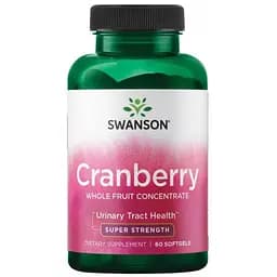 Концентрат цільних фруктів журавлини Swanson Cranberry Whole Fruit Concentrate Super Strength 420 мг 60 капсул (2023-10-2732)