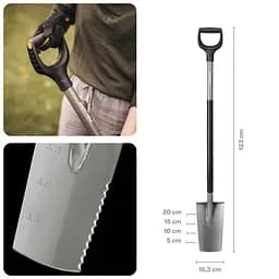 Лопата штикова з зубчастим лезом Fiskars Ergonomic S 123 см (1066714) - мініатюра 4