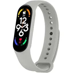 Силиконовый ремешок для Xiaomi Mi Band 7/6/5 Серый / Light Grey
