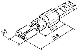 Конектори плоскі з ізоляцією FDD1,25-110 червоні 100 шт. АСКО-УКРЕМ (A0060020009) - мініатюра 4