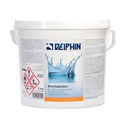 Бром у таблетках Delphin для догляду за водою басейну, 20 г, 5 кг