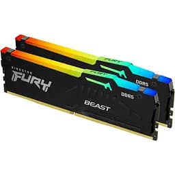 Модуль пам'яті DDR5 Kingston FURY Beast 2x8GB 5600 MHz RGB Black (KF556C40BBAK2-16) [156596]