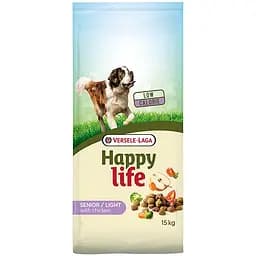 Сухий корм Happy life Senior Light with Chicken 15 кг Сеньор лайт низькокалорійний корм для літніх собак