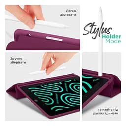 Чохол-книжка Gum Stylus для планшета Lenovo Tab P11 2nd Gen TB-350 FU/TB-350XU Слива - мініатюра 3