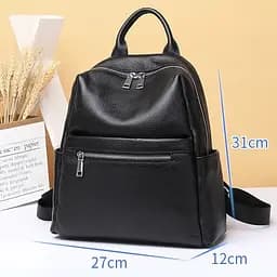 Жіночий шкіряний рюкзак жіноча трансформер 23941 Tiding Bag чорний