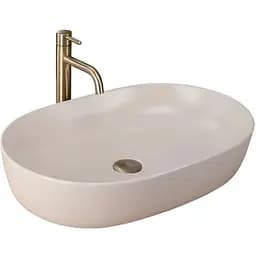 Умивальник Rea Cleo 61 beige matt бежевий накладний REA-U9655