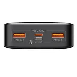 Акумулятор зовнішній Повербанк Baseus Bipow 20000 mAh 22.5W powerbank PPXD20 чорний - мініатюра 4