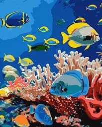 Набір для розпису по номерах Життя океану, Ideyka, 40x50 см, КНО6704