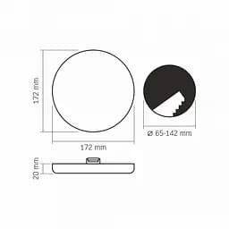 LED світильник безрамковий круглий VIDEX VLE-DLFR-244 24W 4000K 220V - мініатюра 4
