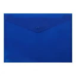 Папка-конверт на кнопке Buromax А4  матовый пластик синяя (BM.3925-02)