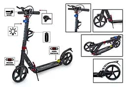 Самокат Scale Sports 46х13х88-103 см Чорний 000231456 - мініатюра 3