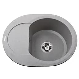 Гранітна мийка Globus Lux Moraine сiрий камiнь 600x470 мм А0005, Сірий