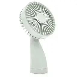 Ручной бытовой портативный вентилятор Mini Fan 6601 на аккумуляторе с ручкой мини вентилятор белый