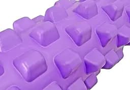 Масажний ролик EasyFit Grid Roller PRO 33 см Фіолетовий (EF-2015-V) - мініатюра 2