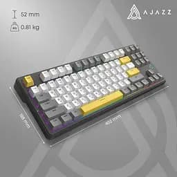 Клавіатура Ajazz AK870 V2 Flying Fish switches Black Gray Yellow (AK870-V2-FF-BGY) - мініатюра 14