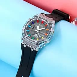 Годинник наручний 2100BKGY Black-Grey Skmei acs0030291 - мініатюра 4