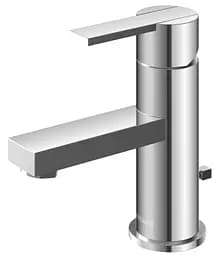 Смеситель для умывальника Kohlman Gixs chrome низкий QB100G Хром