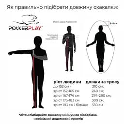 Скакалка швидкісна з обтяжувачем PowerPlay 3 м fit0011378 - мініатюра 6