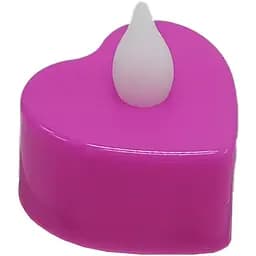 Декоративна свічка Bambi "Серце" CX-19 LED, 3см Фіолетовий