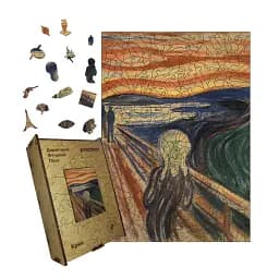 Дерев'яний фігурний пазл Крик, А2, Дерев'яна коробка 300+ елементів