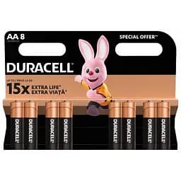 Батарейка Duracell AA лужні 8 шт. в упаковці (5000394006522 / 81417083 / 81480361) - мініатюра 2