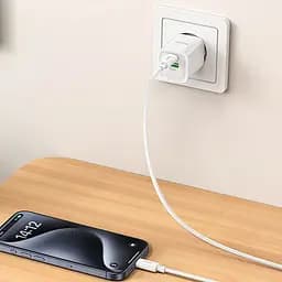 МЗП Hoco C149A Charm PD30W+QC3.0 (1USB-A/1C) White - мініатюра 5