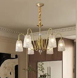 Светодиодная люстра Oрбита 5030 (Золотая) на 6 плафонов