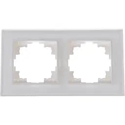 Рамка Brille двойная белая (стекло) NB-2F wh