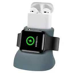 Силиконовая подставка для зарядки Usams US-ZJ051 2in1 Grey