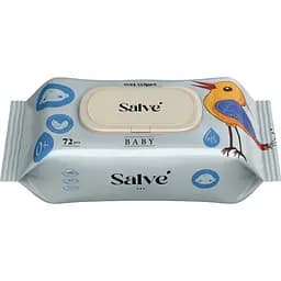 Дитячі вологі серветки Salve сині 72 шт.