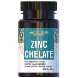 Витамины и минералы Golden Pharm Zinc Chelate, 90 вегакапсул