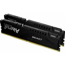 Память 16Gb x 2 DDR5 5200 MHz Kingston Fury Beast черный 40-40-40 1.25V с радиатором (KF552C40BBK2-32)