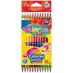 Карандаши цветные Colorino Duo Colors двусторонние 24 цвета 12 шт. (33046PTR)
