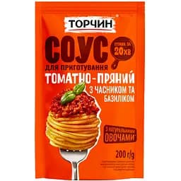 Соус кулинарный Торчин томатно-пряный с чесноком и базиликом 200 г