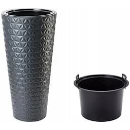 Цветочный горшок Form-Plastic Diamant слим-30 25 л антрацит (2930-014)