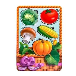 Настольная развивающая игра "Корзина с овощами-2" сортер-вкладыш Ubumblebees 1,5х16х23 см det0009949