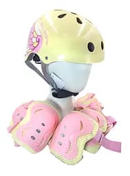 Комплект детский шлем и защита Yongkang GB24429-2009 S (5-9 л) желтый крылья (G0001964)