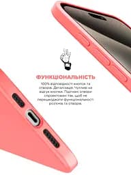 Силиконовый чехол для Apple iPhone 15 Pro Max, ICON2 Case, розовый, противоударный, панель, защита всего корпуса, матовая поверхность Soft Touch, выступает над дисплеем, совместим с защитными стеклами и пленками, с микрофиброй, ArmorStandart (ARM70535) - мініатюра 4