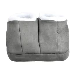 Електрогрілка для ніг Foot Warmer, масажні тапочки з підігрівом і вібромасажем 220В, сірі - мініатюра 7