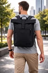 Молодежный рюкзак 16-21L Roll-top черный Esmara sum0028872