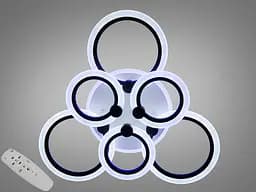 Потолочная LED люстра с пультом и подсветкой, 82W, черная