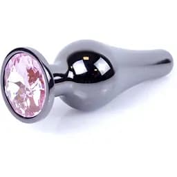 Анальная пробка Boss Of Toys Boss Series - Jewellery Dark Silver Butt Plug Rose, BS6400054, Серебряный/Светло-розовый