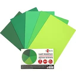 Набір фоамірану Santi Відтінки зеленого 200х300 мм 5 кольорів (743264)