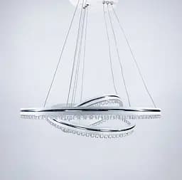 Белая LED люстра на 3 кольца с хромированной полоской Line.F A 55060/3P WH+CR