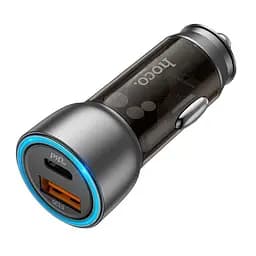 Зарядный автомобильный 45 ватт HOCO Sprinter dual port car charger NZ8 коричневый