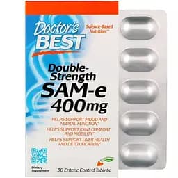 SAM-e (S-Аденозілметіонін) Doctor's Best 400 мг 30 таблеток