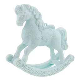 Елочная игрушка MIS LT Лошадь-качалка 11х4х11,5 см голубой
