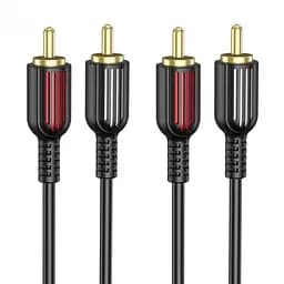 Кабель мідний Borofone BL13 шнур сполучний 2RCA 2RCA 150 см - мініатюра 2