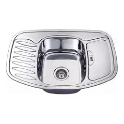 Мийка кухонна Kraft 7851 E Satin 2 крила 767х507х180x0,8 мм Нержавіюча сталь 30412